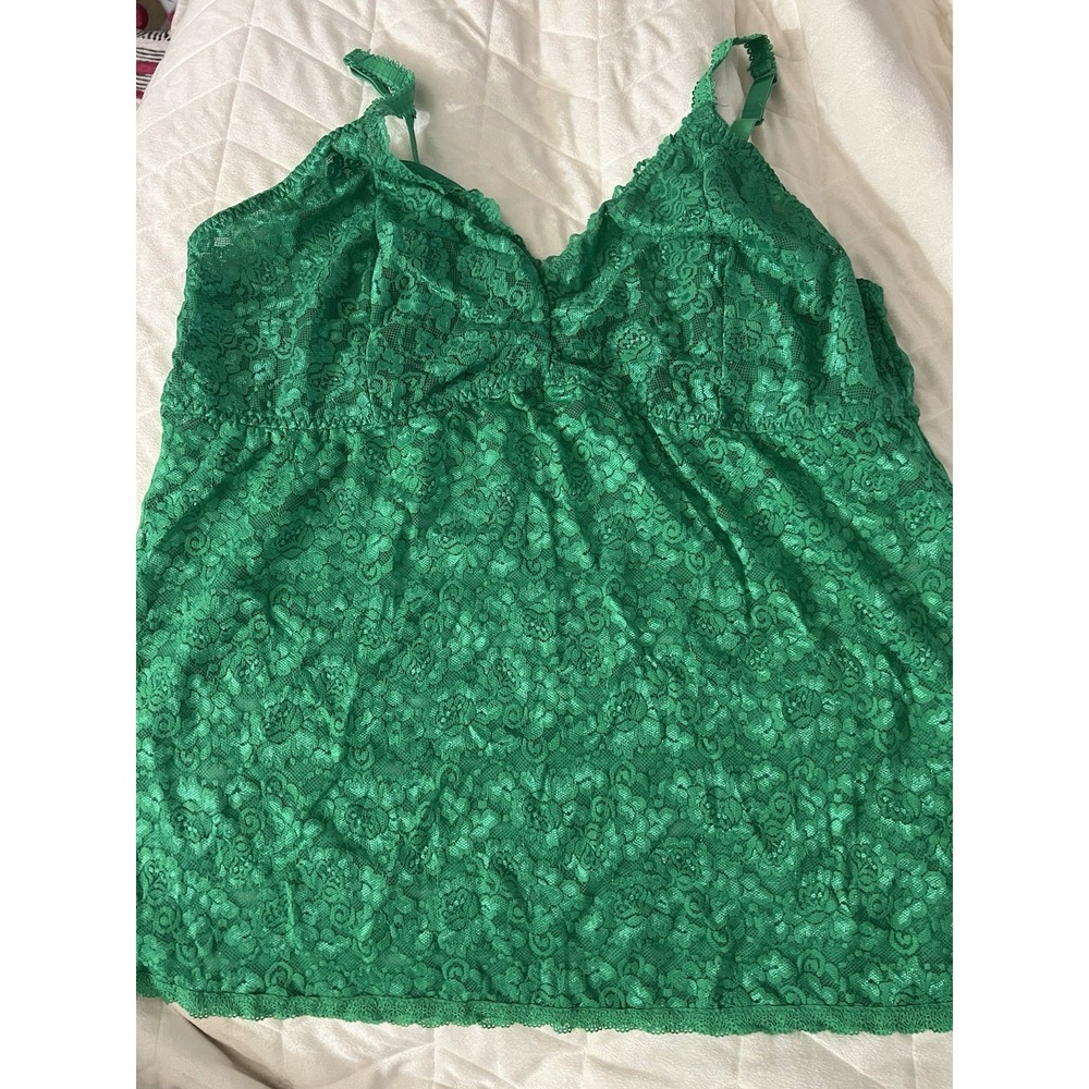 Torrid‎ Curvy Lingerie Sleeveless Green Lace Tank Top 4X
